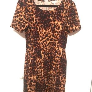Lularoe cheetah pocket dress size large